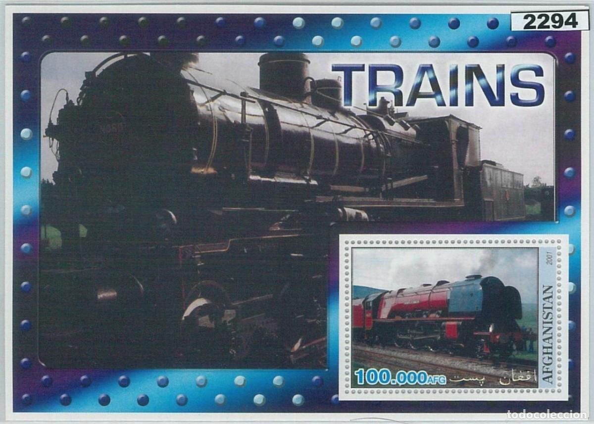 Sellos: AFGHANISTAN 2001 SHEET MNH TRENES A VAPOR STEAM TRAINS LOCOMOTORAS LOCOMOTIVES LOKOMOTIVEN ZUGE