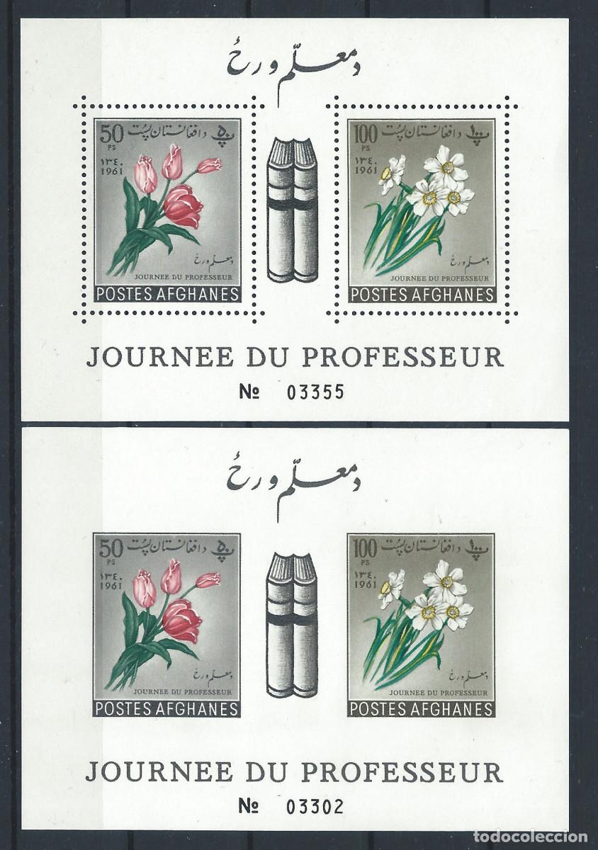 Sellos: Afghanistan Bloc N&deg;16** (MNH) 1961 Dentel&eacute;/N. Dentel&eacute; - Flore &rdquo;Fleurs&rdquo;