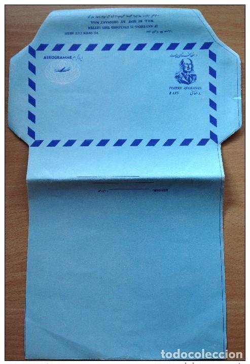 Sellos: Afganist&aacute;n Aerogram Air papeler&iacute;a avi&oacute;n postal completo
