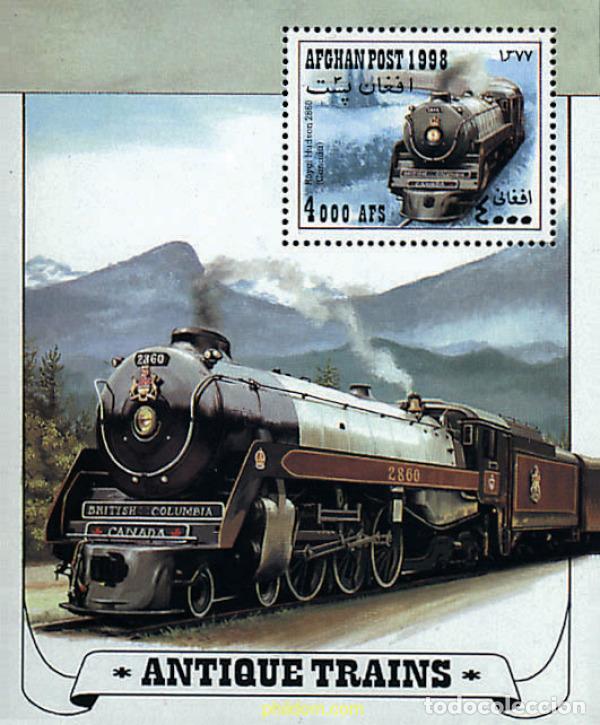 Selos: 56102 MNH AFGANISTAN 1998 LOCOMOTORAS DE VAPOR ANTIGUAS