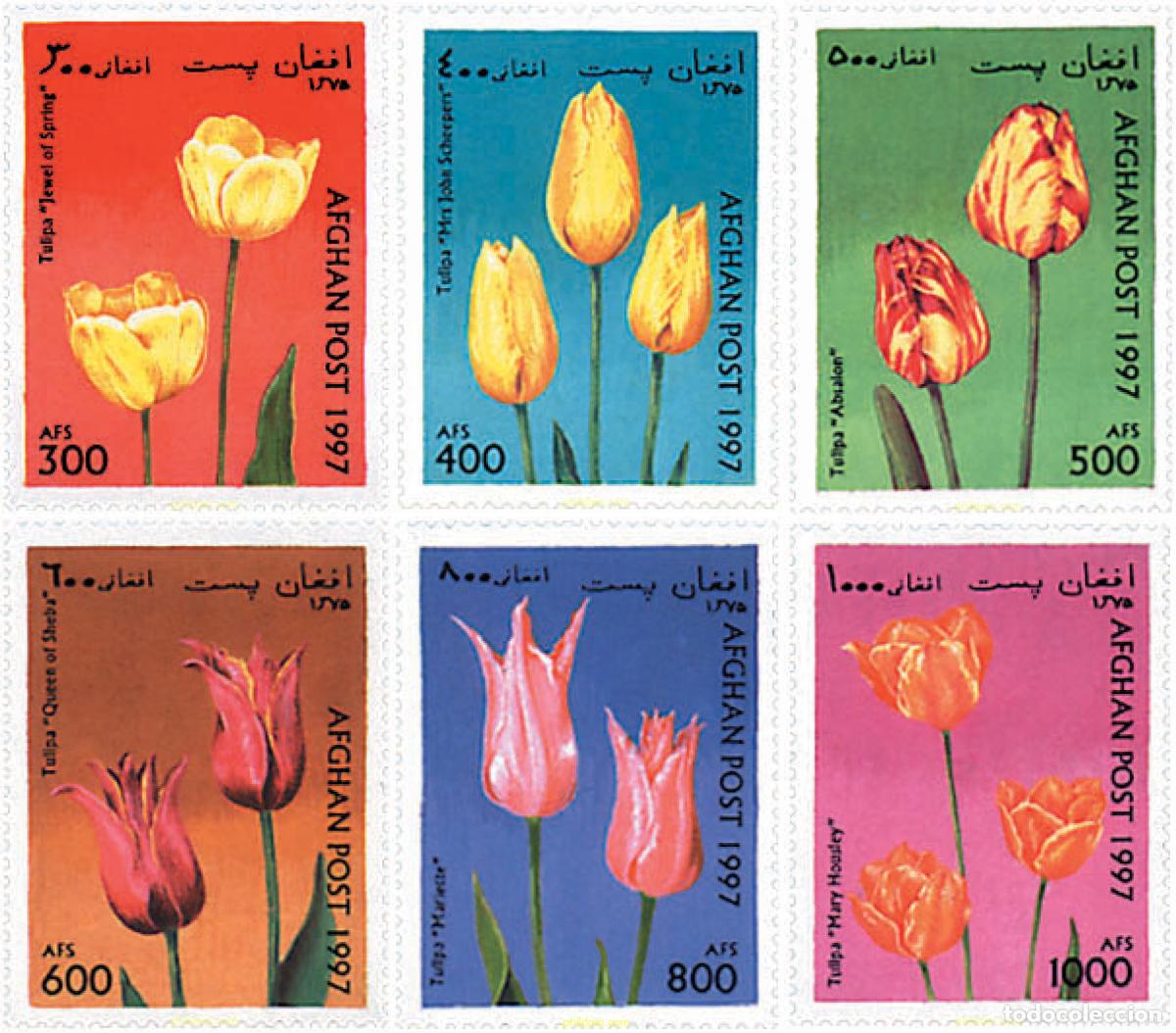 Sellos: 97902 MNH AFGANISTAN 1997 TULIPANES