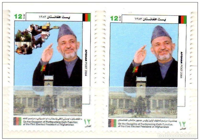 Sellos: Afganist&aacute;n 2004: Hamid Karzai primera elecci&oacute;n presidencial y democr&aacute;tica