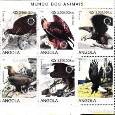 Sellos: ANGOLA 2000 SHEET MNH FAUNA RAPACES BIRDS OF PREY AVES DE PRESA PAJAROS OISEAUX DE PROIE. Lote 335297103