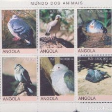 Sellos: ANGOLA 2000 SHEET MNH FAUNA BIRDS AVES OISEAUX PAJAROS PASSAROS UCCELLI VOGELS. Lote 335297373