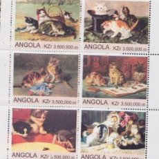 Sellos: ANGOLA 2000 SHEET MNH CATS CHATS KATZEN GATTI GATOS. Lote 335299008