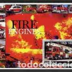 Sellos: ANGOLA 2002 SHEET MNH USED BOMBEROS POMPIERS FIRE ENGINES FIRE TRUCKS POMPIERI FEUERWEHRLEUTE. Lote 338270393