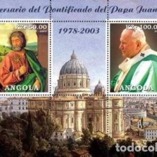 Sellos: ANGOLA 2003 SHEET MNH PAPA JUAN PABLO II POPE JOHN PAUL II PAPE JEAN PAUL II. Lote 365551026