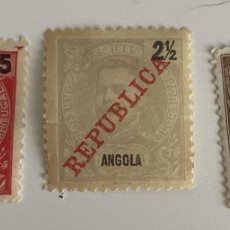 Sellos: SELLO ANGOLA COLONIA PORTUGUESA 1919 Y 1911 SOBRECARGADOS REPUBLICA. Lote 393584739