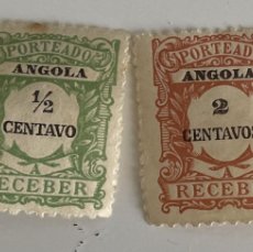 Sellos: SELLO ANGOLA COLONIA PORTUGUESA FRANQUEO 2 UNIDADES 1921 ½ Y 2 CENTAVOS. Lote 393585084