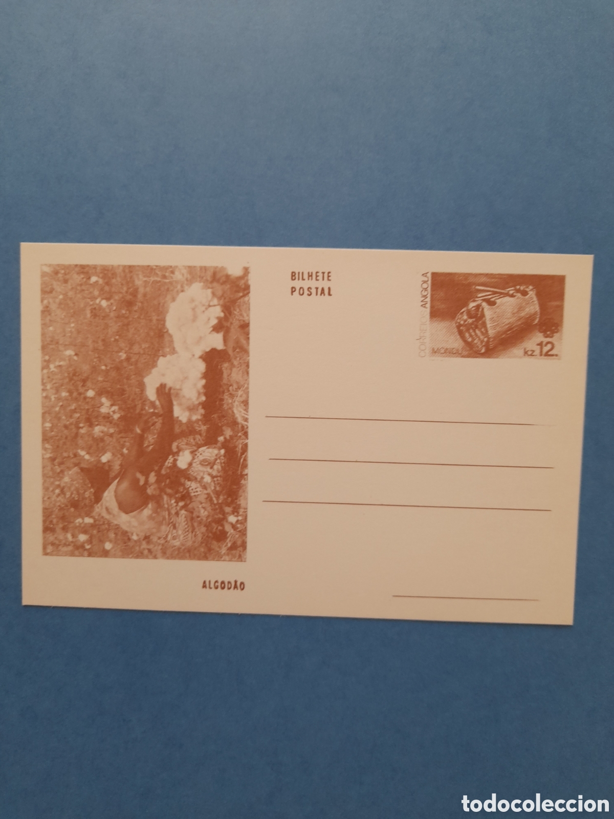 Sellos: Enteropostal Angola. Algod&oacute;n - Foto 1
