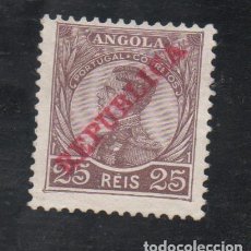 Sellos: FILA 1912 ANGOLA AF-107 D.MANUEL II S/REPÚBLICA NUEVO (*)