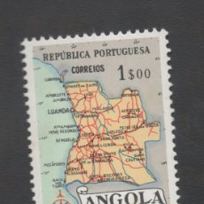 Sellos: FILA 1955 ANGOLA AF-382 YVERT 384 MAPAS DE ANGOLA NUEVO (**)