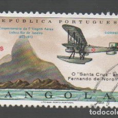 Sellos: FILA 1972 ANGOLA AF-559 YVERT 579 LISBOA-RIO JANEIRO CIRCULADO (O)