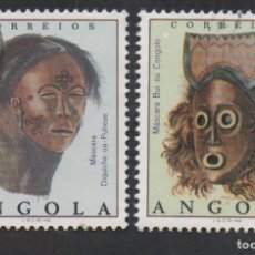 Sellos: FILA ANGOLA 1976 YVERT 604-605 MASCARAS DE ANGOLA CIRCULADA (O)
