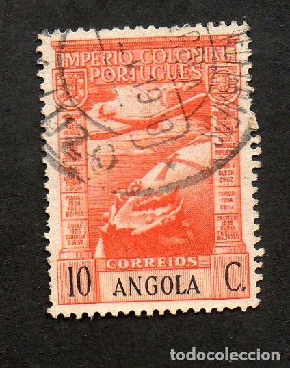 Sellos: FILA 1938 ANGOLA AF-1 YVERT-1 CORREIO AEREO IMP&Eacute;RIO COLONIAL PORTUGU&Ecirc;S CIRCULADO