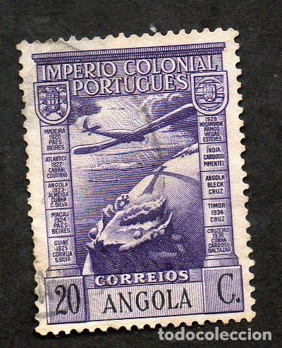 Sellos: FILA 1938 ANGOLA AF-2 YVERT-2 CORREIO AEREO IMP&Eacute;RIO COLONIAL PORTUGU&Ecirc;S CIRCULADO