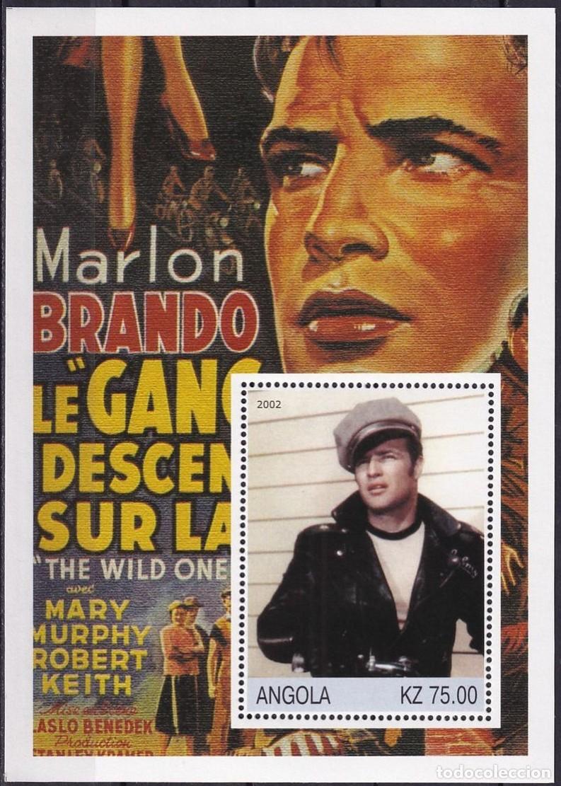 Sellos: ANGOLA 2002 SHEET MNH MARLON BRANDO ACTORES CINE ACTORS CINEMA