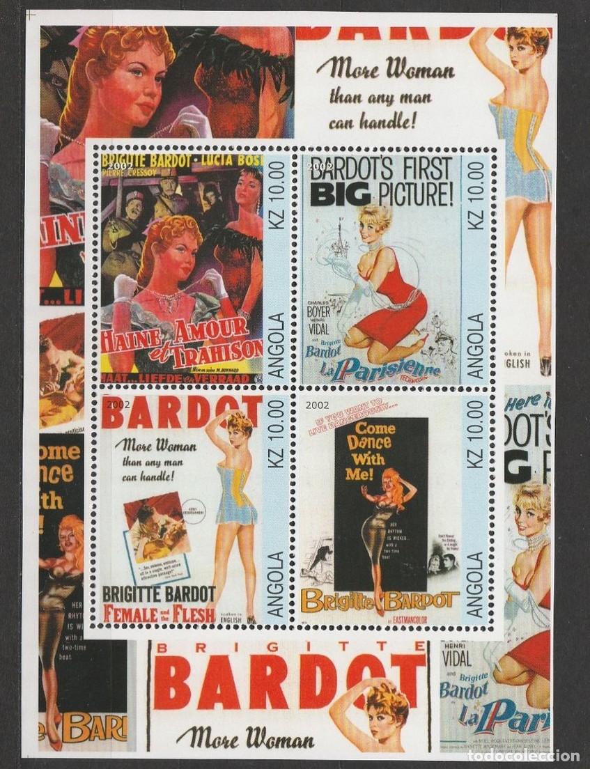 Sellos: ANGOLA 2002 SHEET MNH BRIGITTE BARDOT ACTRICES CINE ACTRESSES CINEMA
