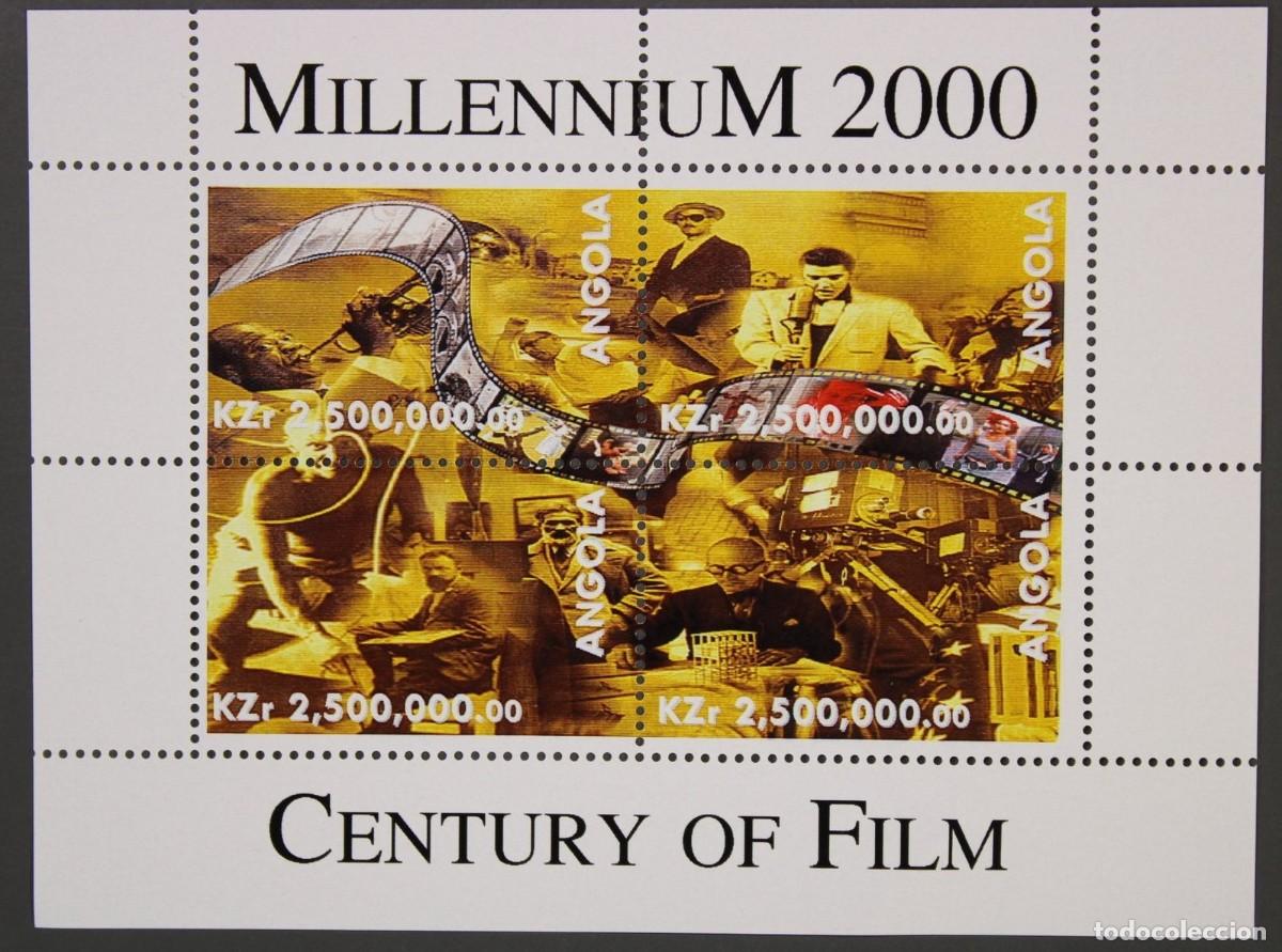 Sellos: ANGOLA 1999 SHEET MNH MILLENNIUM ELVIS PRESLEY CANTANTES MUSICOS LOUIS ARMSTRONG PABLO PICASSO ARTE