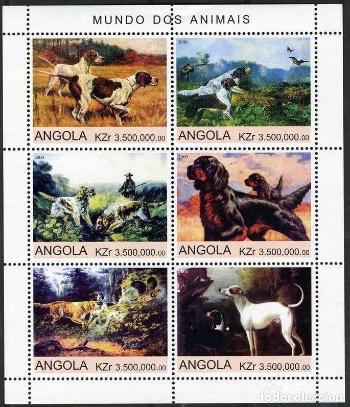 Briefmarken: ANGOLA 2000 SHEET MNH PERROS DE CAZA HUNTING DOGS CHIENS DE CHASSE JAGDHUNDE HUNDEN CANI CAES