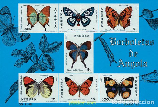 Selos: 78043 MNH ANGOLA 1982 MARIPOSAS DE ANGOLA
