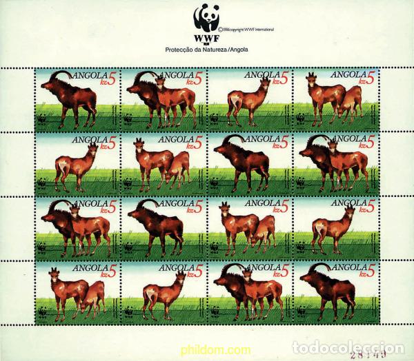 Sellos: 12637 MNH ANGOLA 1990 ANTILOPE SABLE