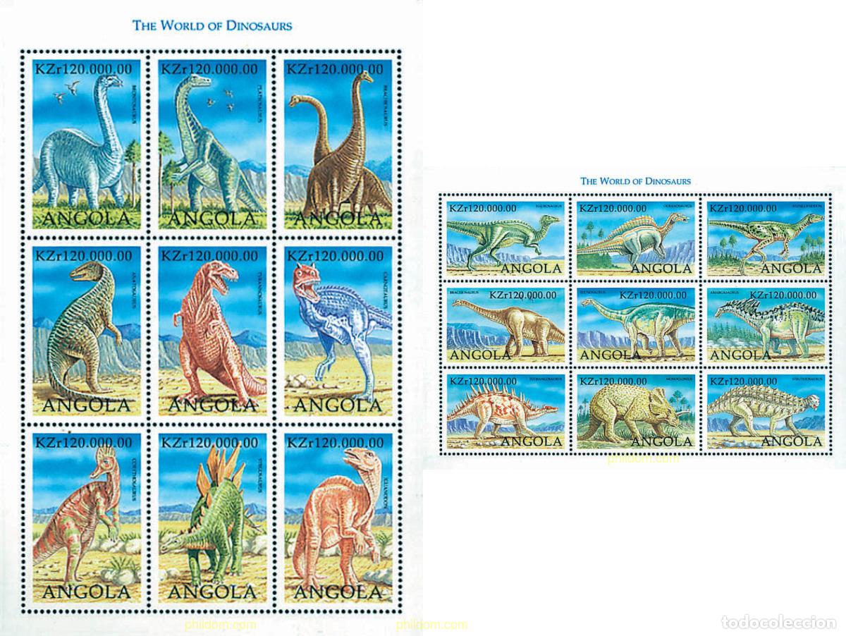 Sellos: 255308 MNH ANGOLA 1998 EL MUNDO DE LOS DINOSAUROS