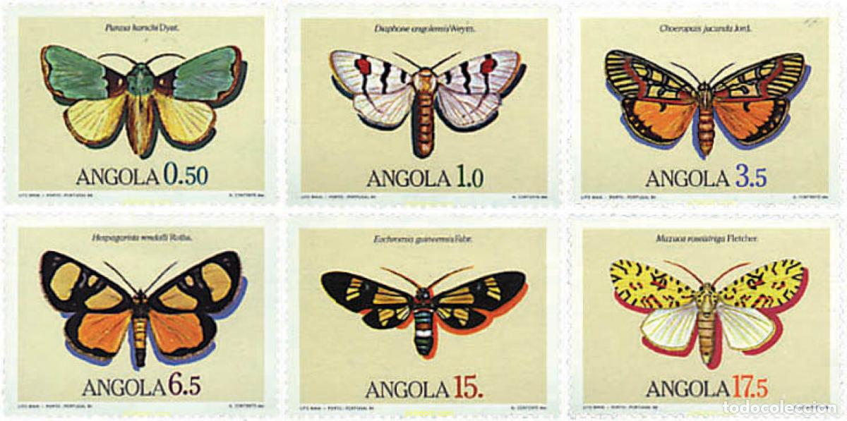 Sellos: 623131 MNH ANGOLA 1984 MARIPOSAS DE ANGOLA