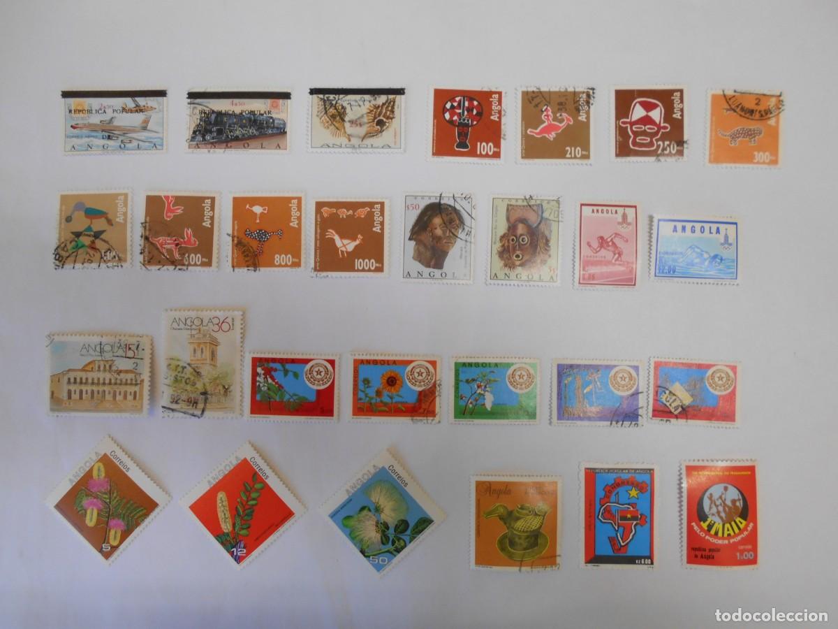 Sellos: ANGOLA-LOTE 45 SELLOS DIFERENTES
