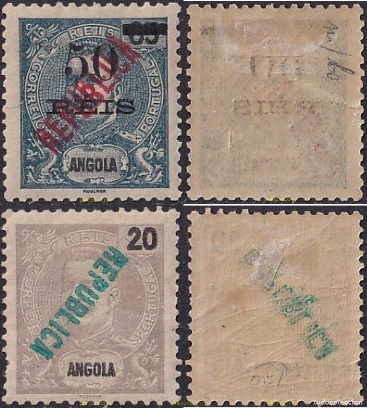 Sellos: 791709 HINGED ANGOLA 1914 SELLOS SOBRECARGADOS