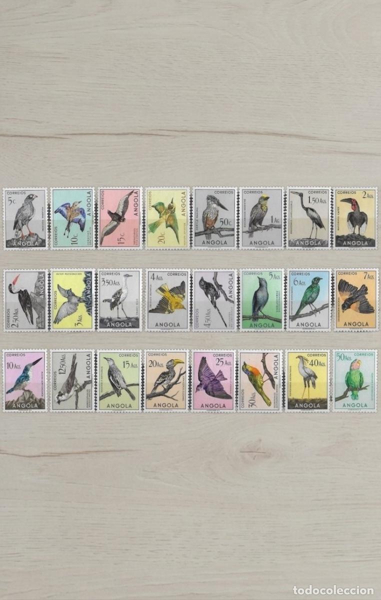 Sellos: Serie Completa Sellos de Angola 1951 - Tem&aacute;tica Aves / P&aacute;jaros - 24 Valores - Nuevos