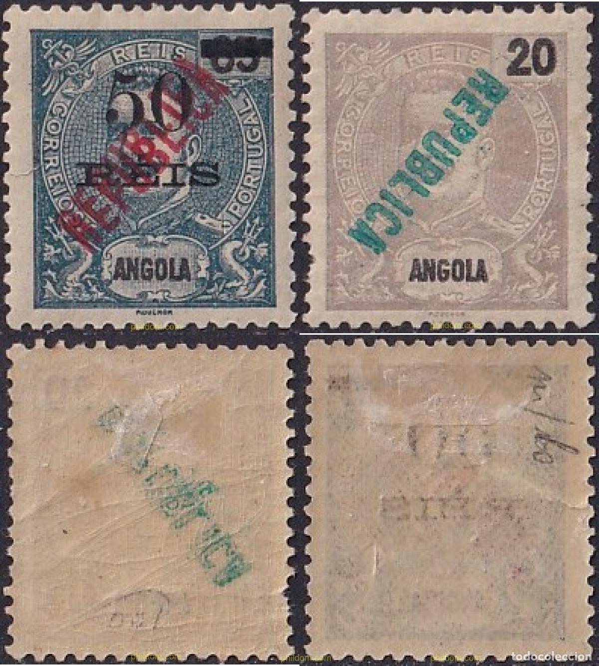Sellos: 791709 HINGED ANGOLA 1914 SELLOS SOBRECARGADOS