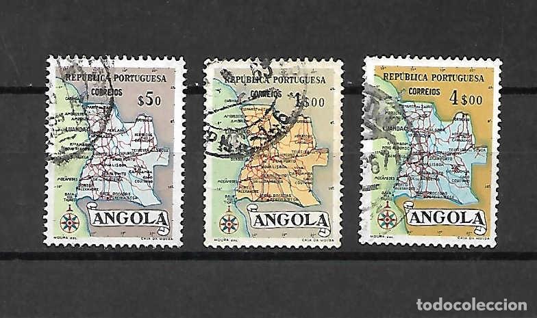 Sellos: Mapa de provincias de ANGOLA, sellos a&ntilde;o 1954