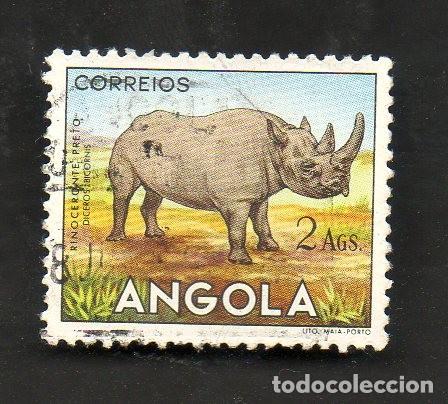 Sellos: FILA 1953 ANGOLA AF-363 YVERT 365 ANIMAIS DE ANGOLA CIRCULADO