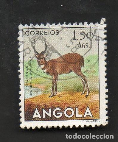 Sellos: FILA 1953 ANGOLA AF-362 YVERT 364 ANIMAIS DE ANGOLA USADO (O)