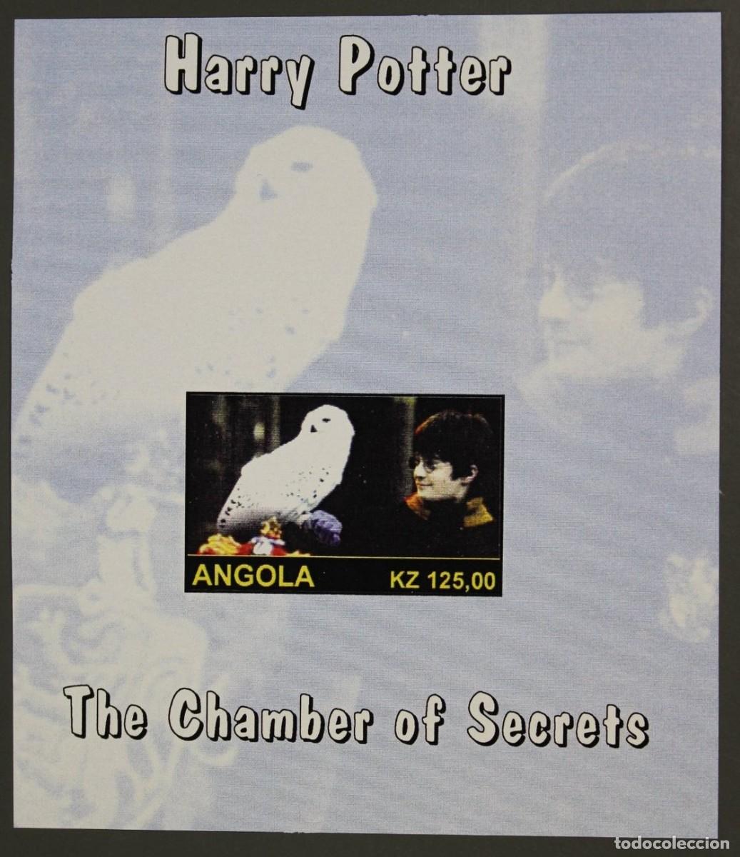 Sellos: ANGOLA 2003 SHEET MNH IMPERF HARRY POTTER PELICULAS DE CINE MOVIES CINEMA FAUNA BUHOS AVES BIRDS