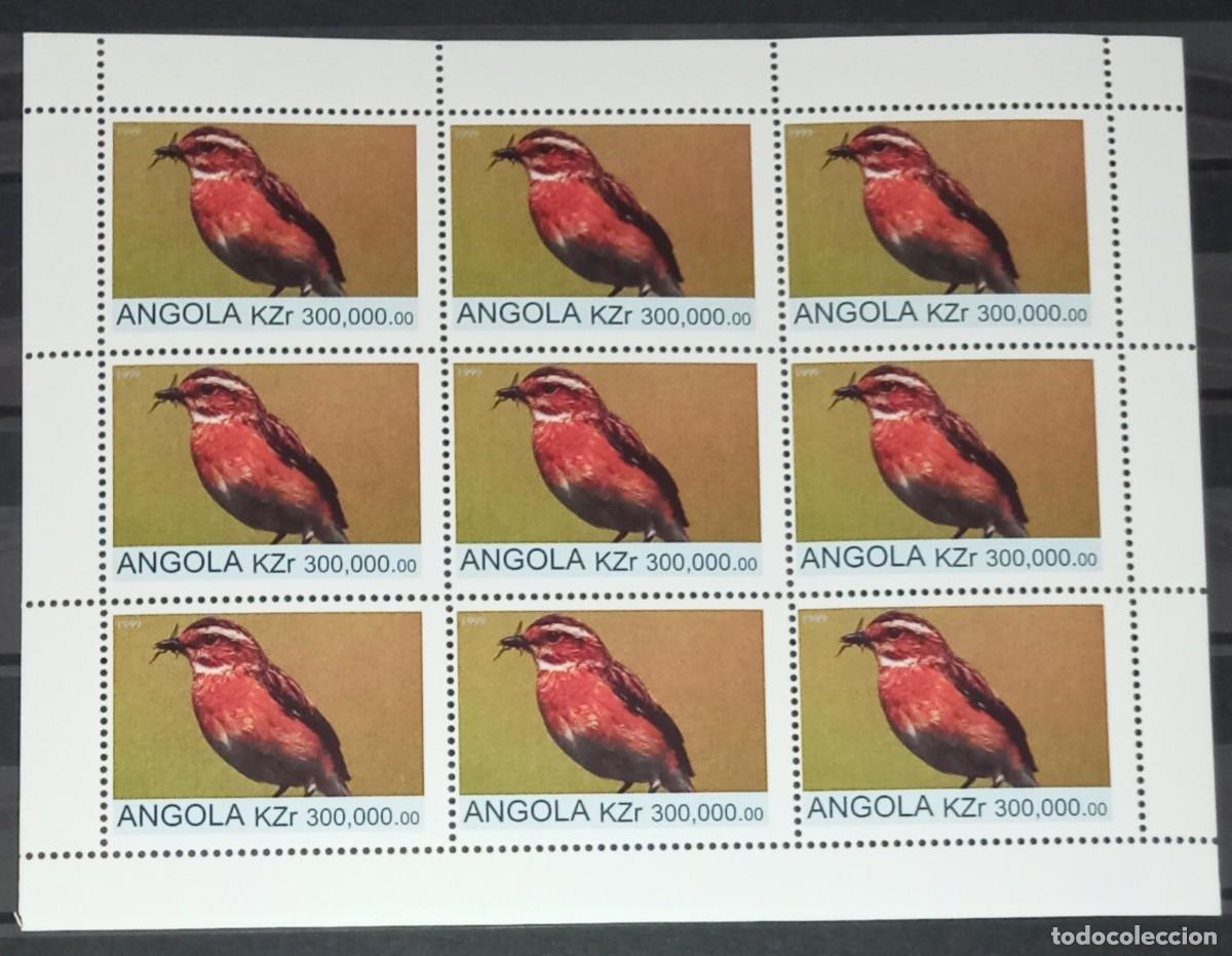 Sellos: ANGOLA 1999 SHEET MNH FAUNA AVES BIRDS PAJAROS OISEAUX UCCELLI PASSAROS VOGELS