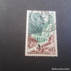 Sellos: ARGELIA,COLONIA FRANCESA,1962,GARGANTAS DE KERRATA,SCOTT 291,YVERT 364,USADO,(LOTE AG)