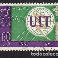 Timbres: ARGELIA (1965). CENTENARIO DE LA UNIÓN INTERNACIONAL DE COMUNICACIONES (UIT). YVERT Nº 409. USADO.. Lote 298020163