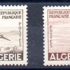 Sellos: ARGELIA 1956 - AVES - PAJAROS Y CRUZ ROJA - YVERT 343-344**. Lote 338323863