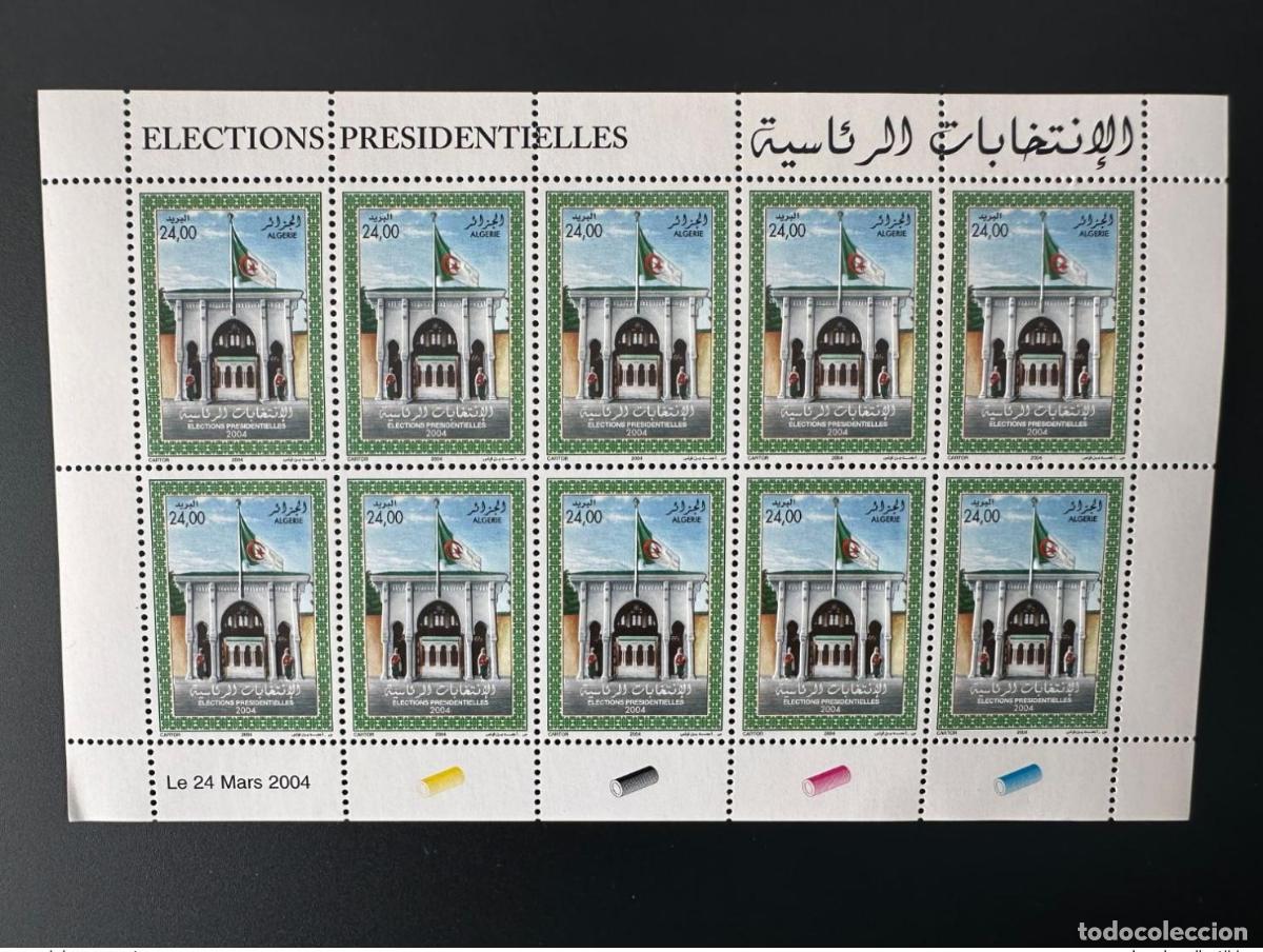 Stamps: Argelia 14-20 de mayo 2004 elecciones presidenciales bandera Klb M/S hoja 10