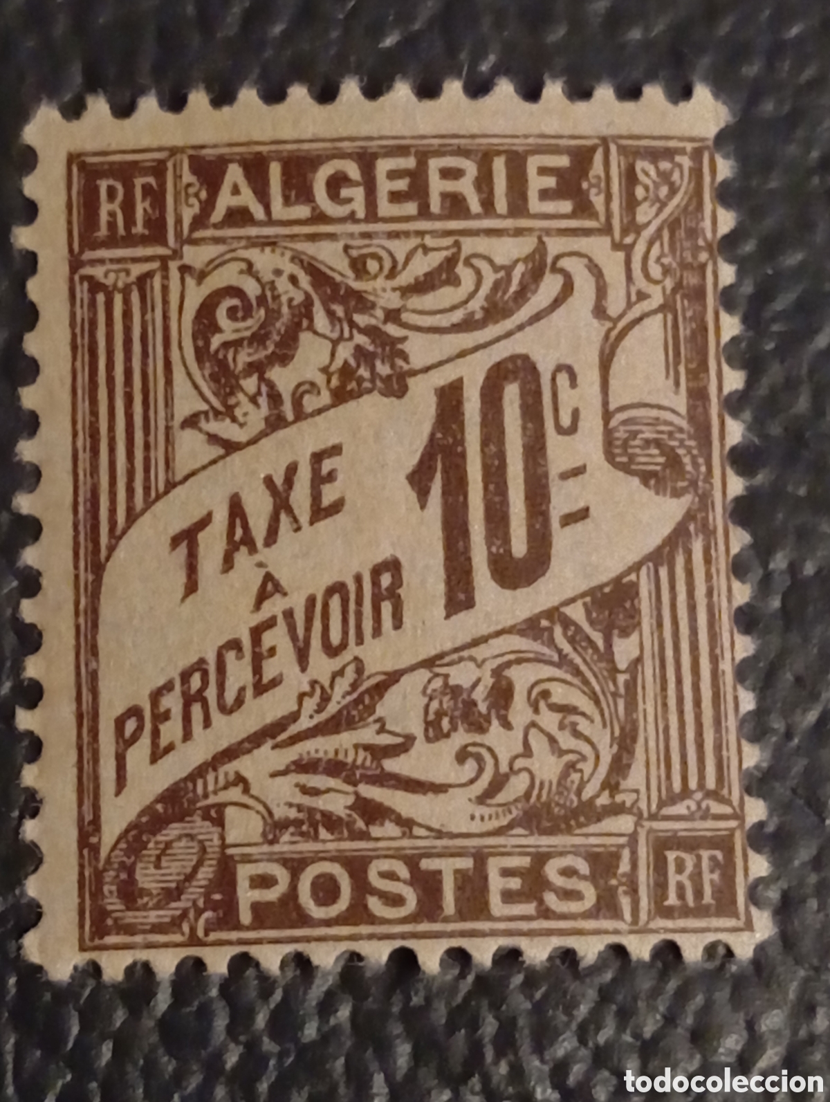 Sellos: Argelia 1926 - Tasas 10c Marr&oacute;n &rdquo;Tipo Duval&rdquo; - Yvert 16 / Scott J2 - MNH