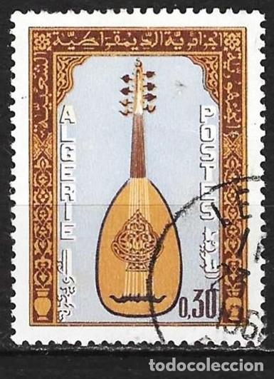 Sellos: Argelia 1968 - Mi 493 - YT 460 - Instrumento musical : Kouitra