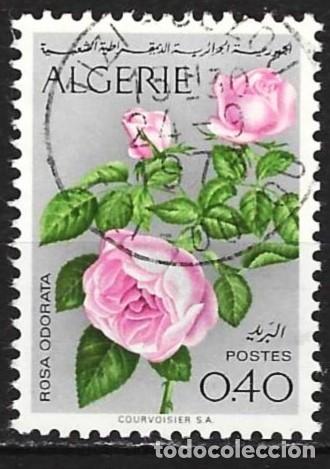 Sellos: Argelia 1973 - Mi 607 - YT 569 - Flores : Rosas