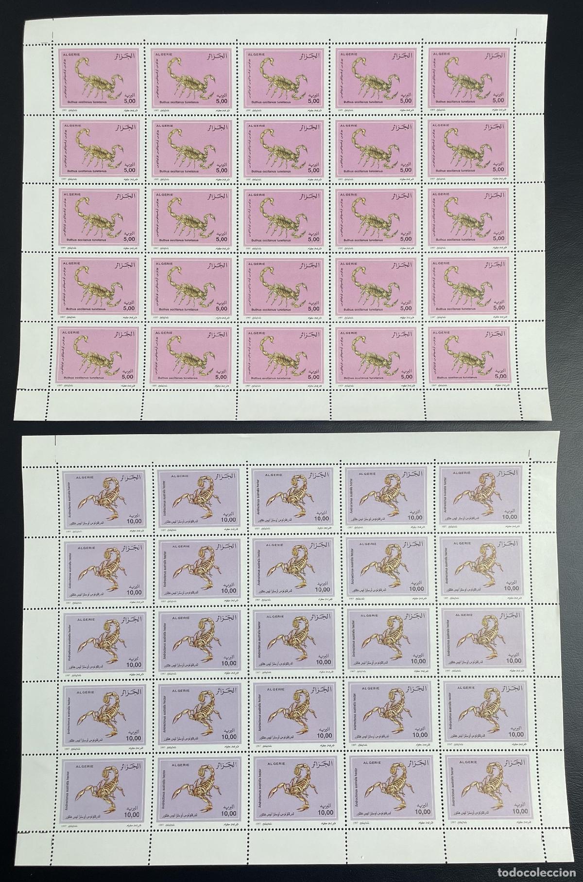 Sellos: Argelia 1997 YT 1135-1136 a bordo de escorpiones y vida silvestre