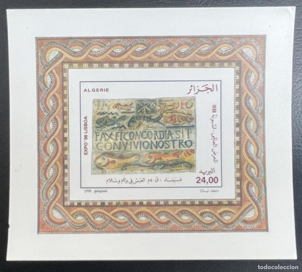 Sellos: Argelia 1998 YT Bl. BF 9 Expo 98: Arqueolog&iacute;a de mosaicos antiguos Lisboa