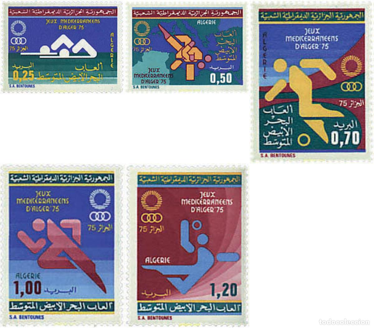 Sellos: 28989 MNH ARGELIA 1975 JUEGOS DEPORTIVOS DEL MEDITERRANEO EN ARGELIA