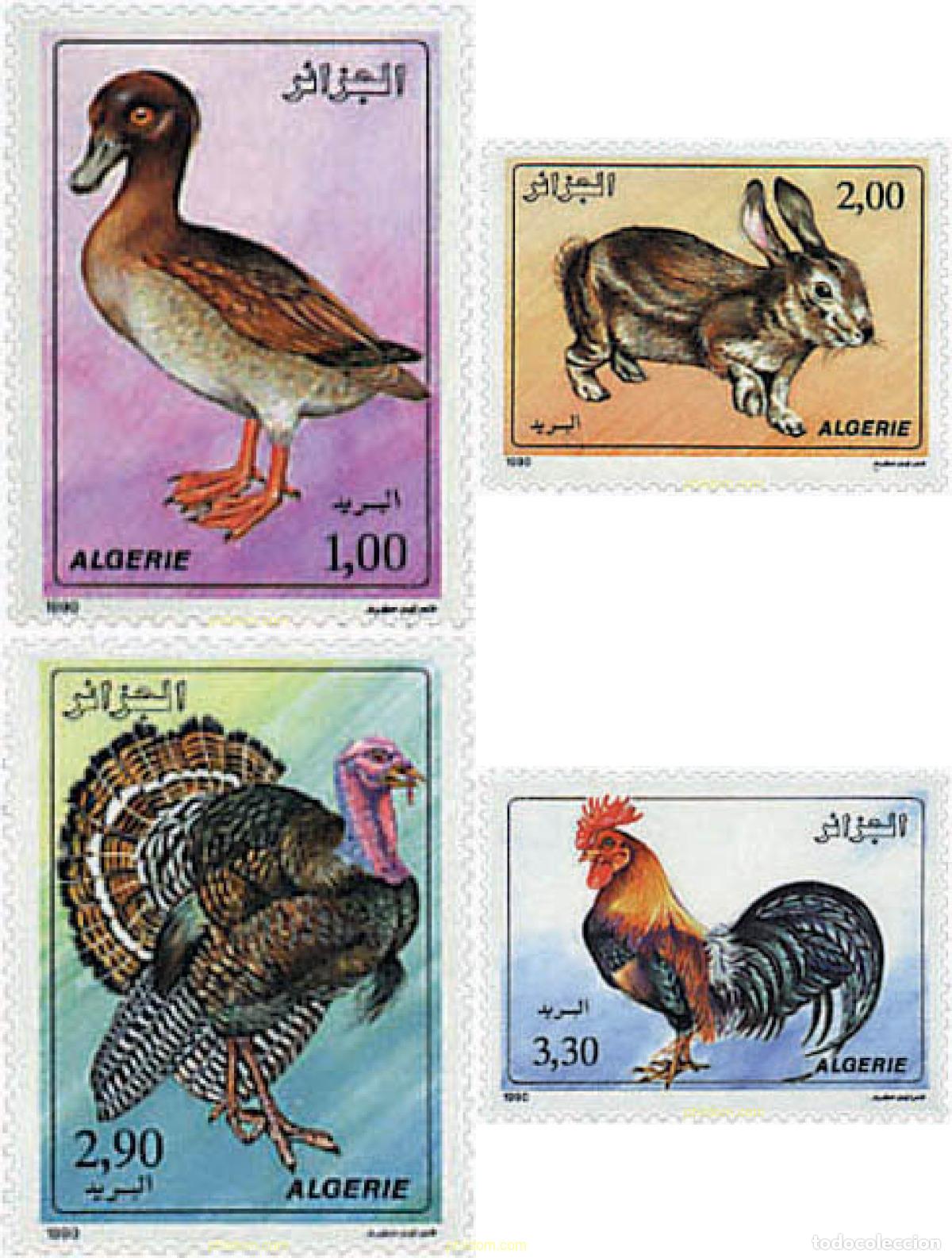 Sellos: 36443 MNH ARGELIA 1990 FAUNA. ANIMALES DE GRANJA