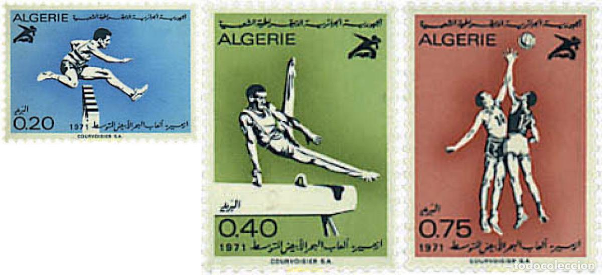 Sellos: 229672 HINGED ARGELIA 1971 JUEGOS DEPORTIVOS DEL MEDITERRANEO EN ESMIRNA