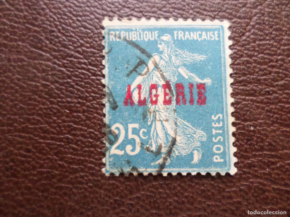 Sellos: :argelia, 1924, sello de francia sobrecargado, Yvert 14